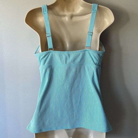 Lands' End Multi-Color Striped Tankini Size 8DD - Picture 3 of 6